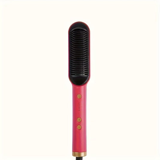 1 Piece of Straight Hair Comb, 2-In-1 Electric Straight Hair Curling Styling Tool, Multifunctional Straight Hair Straightener